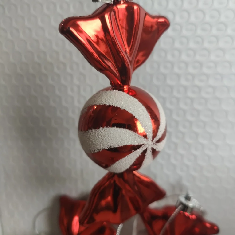5 new Wondershop Red Candy target Christmas ornament L